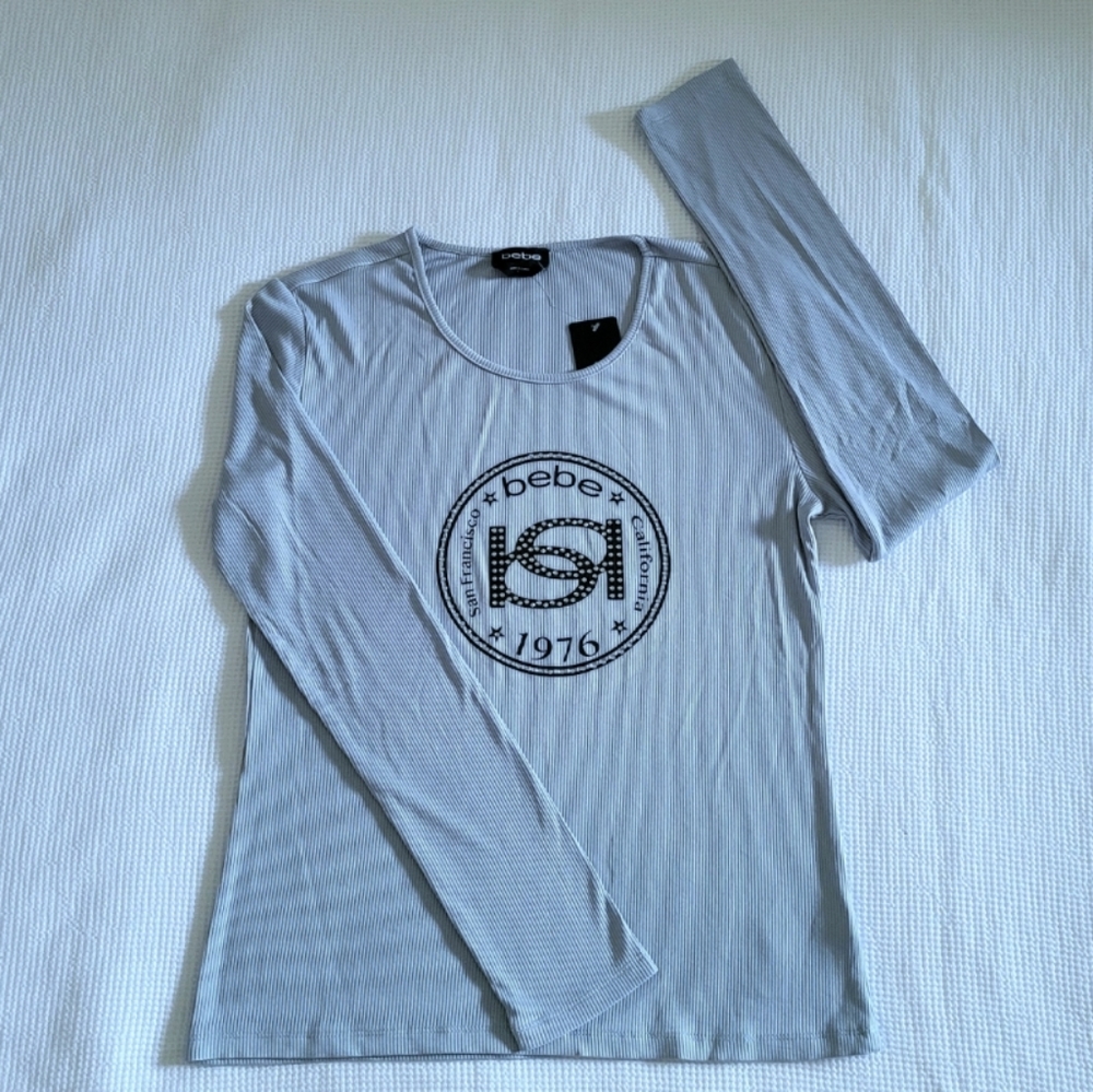 bebe Long Sleeve Top in Infinity♾ - NWT